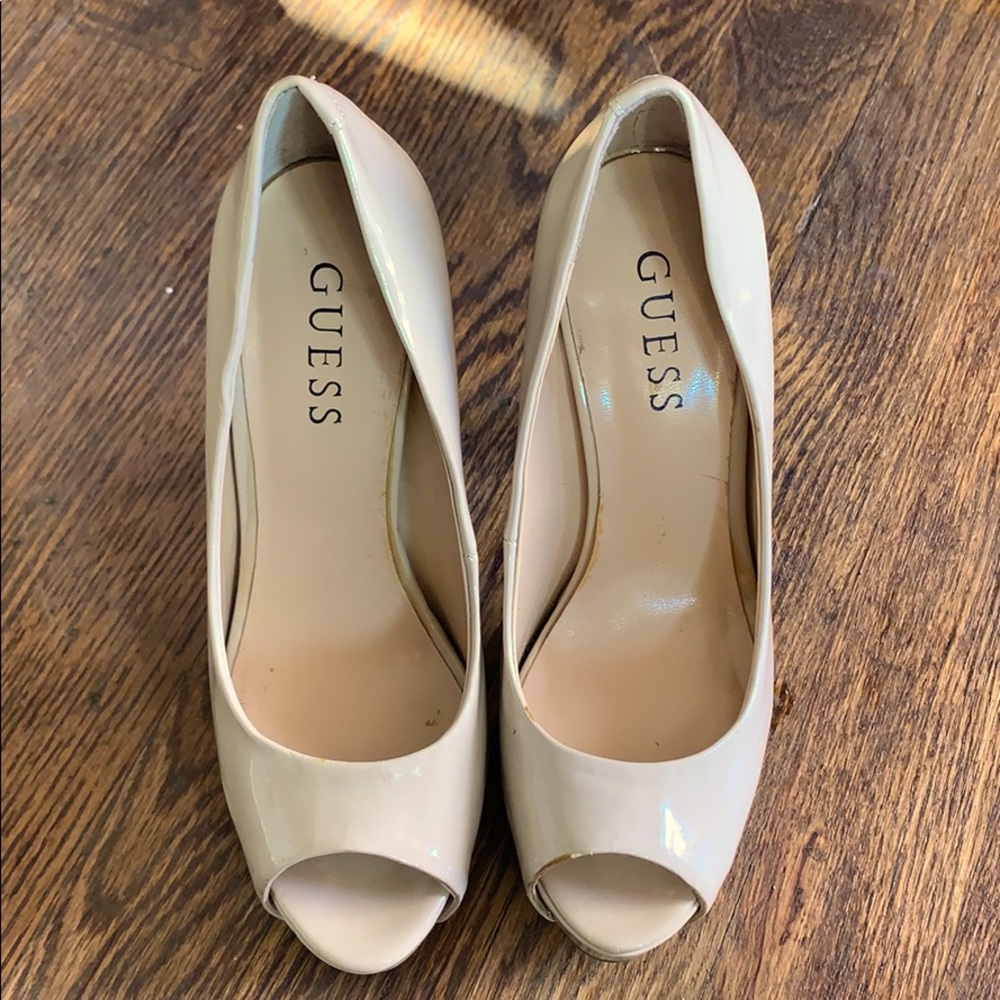 Guess peep toe pumps